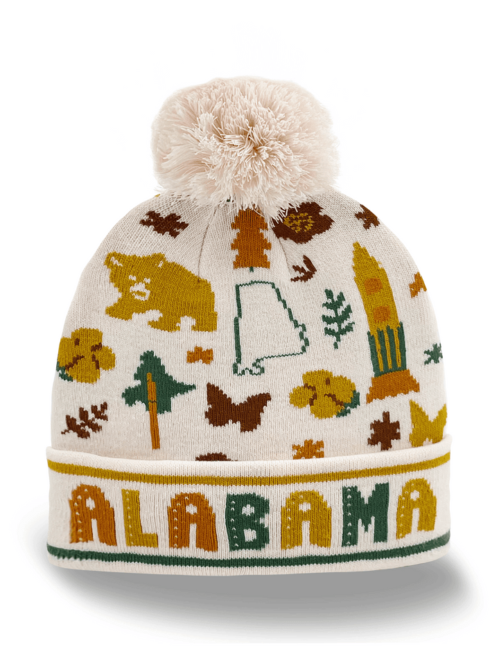 Alabama Landmarks & Wildlife Knit Beanie – Winter Outdoor Hat