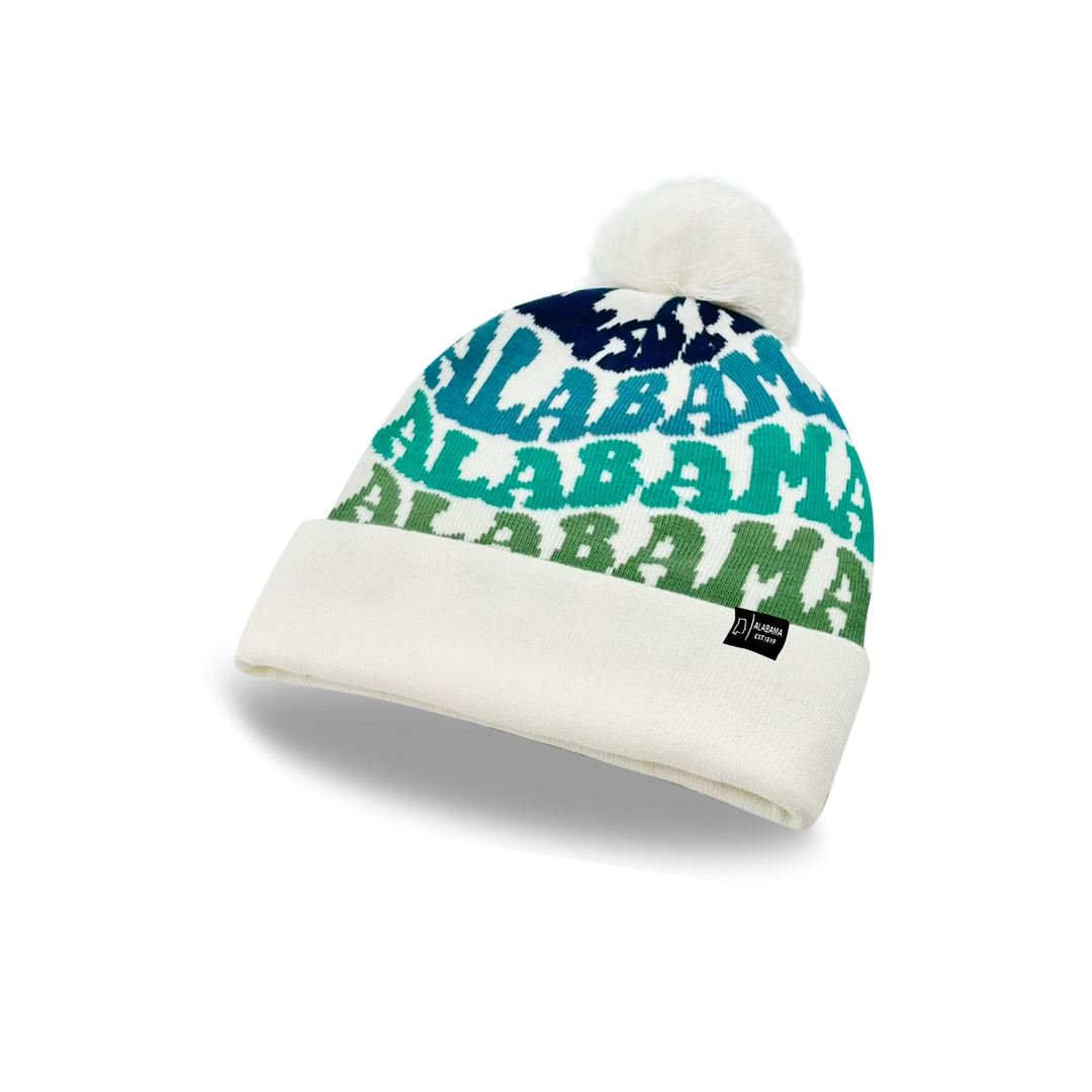 ALABAMA Colorful Pom Pom Beanie Hat - Warm Knitted Winter hat