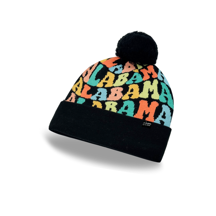 ALABAMA Colorful Pom Pom Beanie Hat - Warm Knitted Winter hat