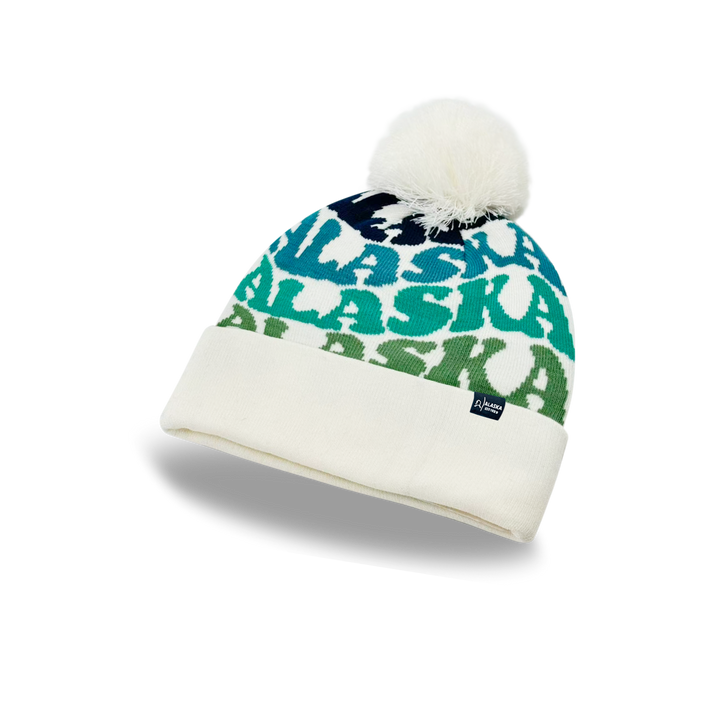 ALASKA Colorful Pom Pom Beanie - Warm Knitted Winter Hat