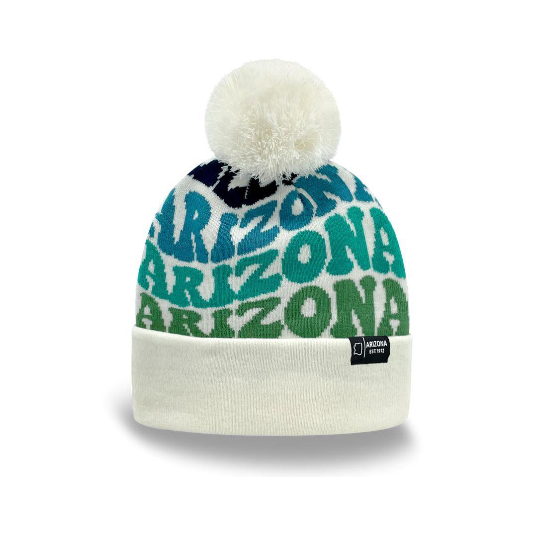 ARIZONA Colorful Pom Pom Beanie - Warm Knitted Winter Hat
