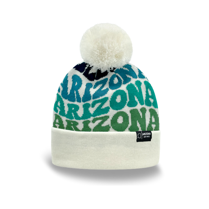 ARIZONA Colorful Pom Pom Beanie - Warm Knitted Winter Hat