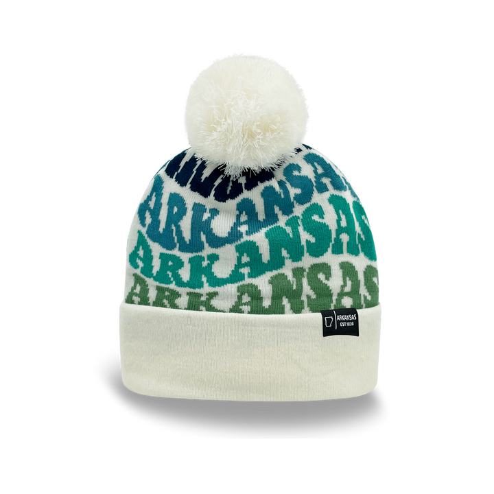 ARKANSAS Colorful Pom Pom Beanie - Warm Knitted Winter Hat