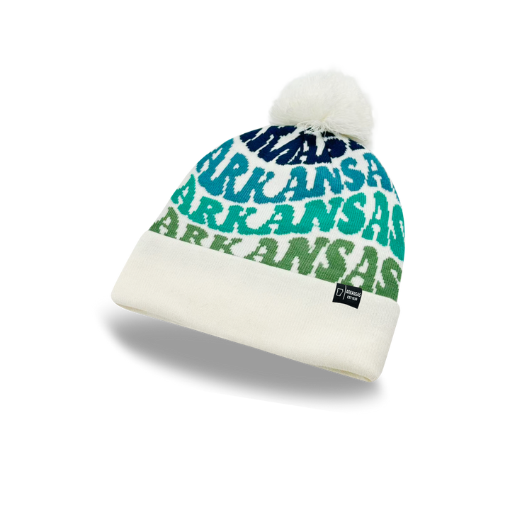ARKANSAS Colorful Pom Pom Beanie - Warm Knitted Winter Hat