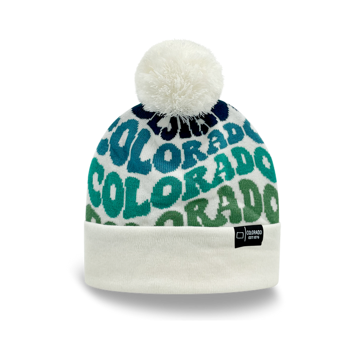 COLORADO Colorful Pom Pom Beanie - Warm Knitted Winter Hat