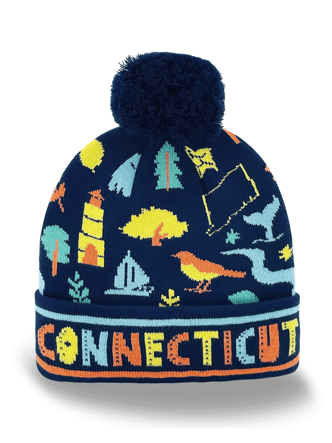 Connecticut Landmarks & Wildlife Knit Beanie – Winter Outdoor Hat