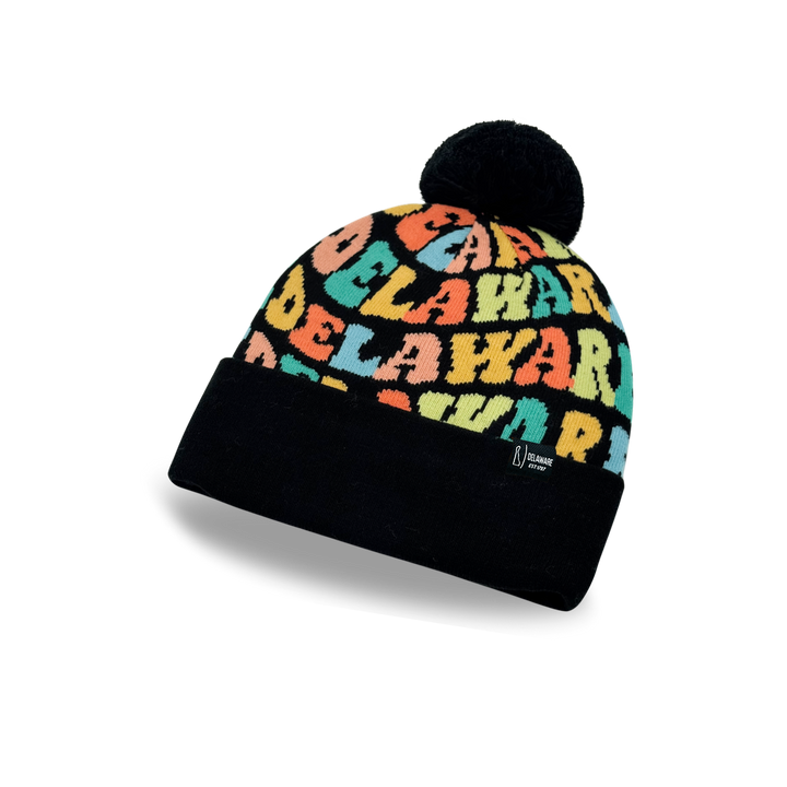 DELAWARE Colorful Pom Pom Beanie - Warm Knitted Winter Hat