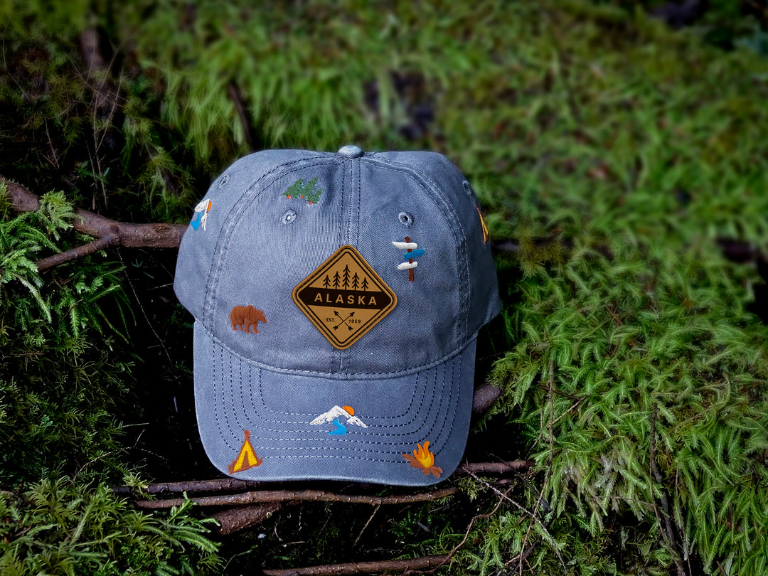 Alaska Wilderness Camping Baseball Cap