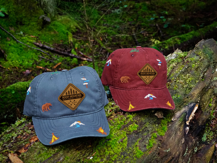 Rocky Mountain Wilderness Camping Baseball Cap