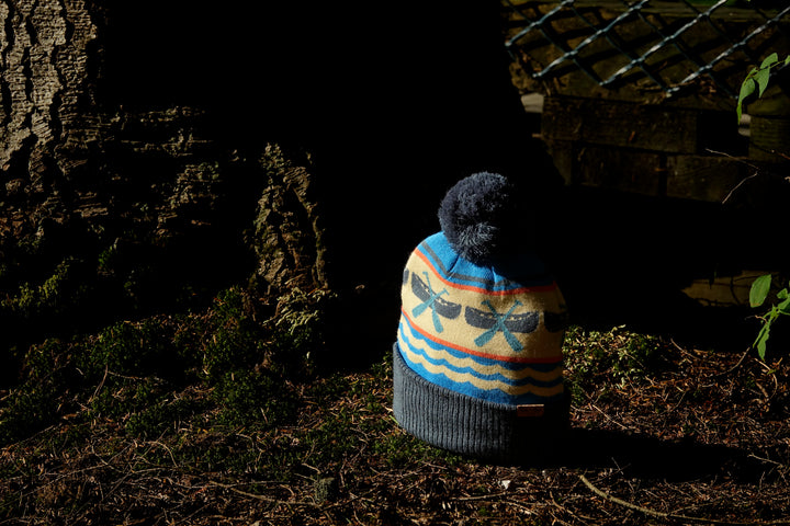 Canoe Paddle Knit Beanie with Pom Pom Winter Hat Outdoor Lake Adventure Snow Gear