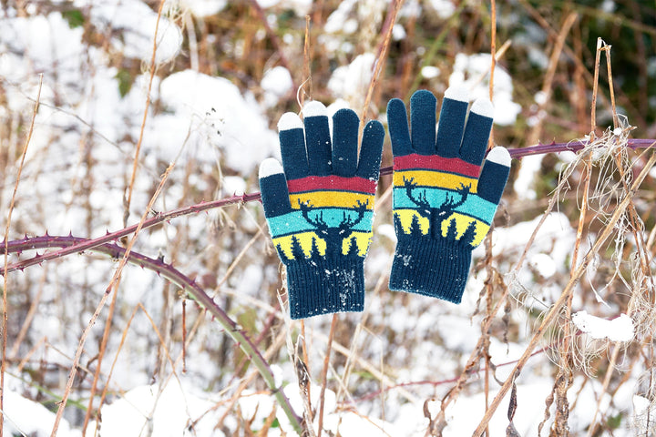 Dawn's Crest Stag Knit Gloves