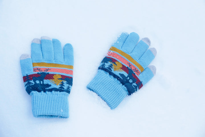 Stag's Sunset Knit Gloves