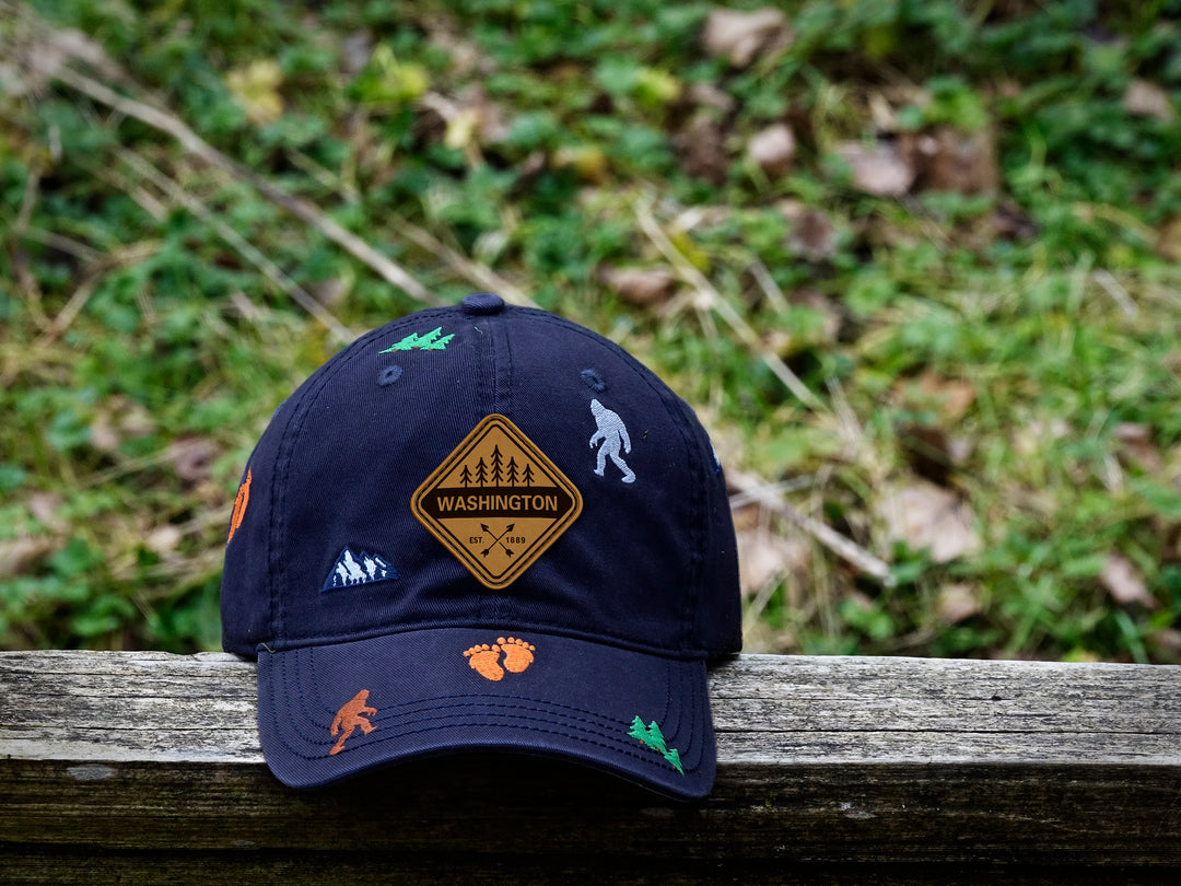 Washington Bigfoot Adventure Baseball Cap