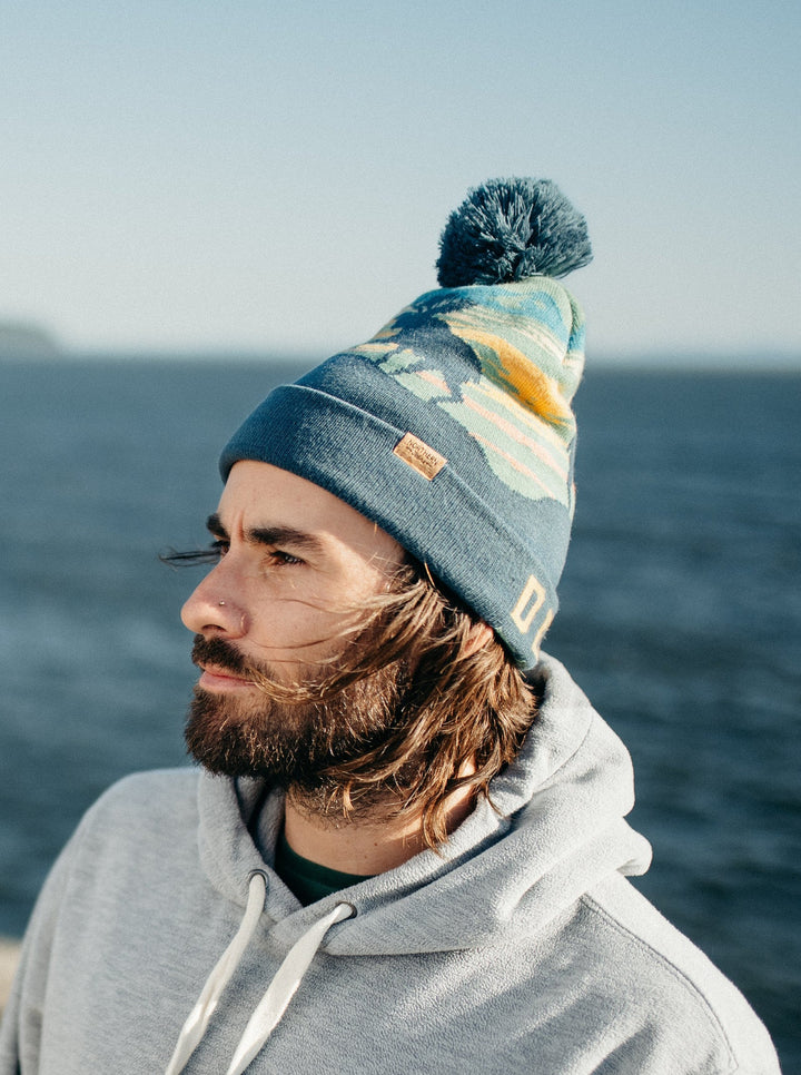 Denali National Park Beanie Winter Knit Hat with Pom Pom Warm Souvenir