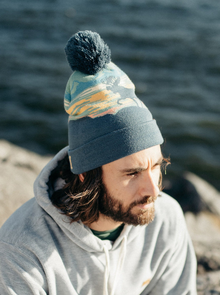 Denali National Park Beanie Winter Knit Hat with Pom Pom Warm Souvenir