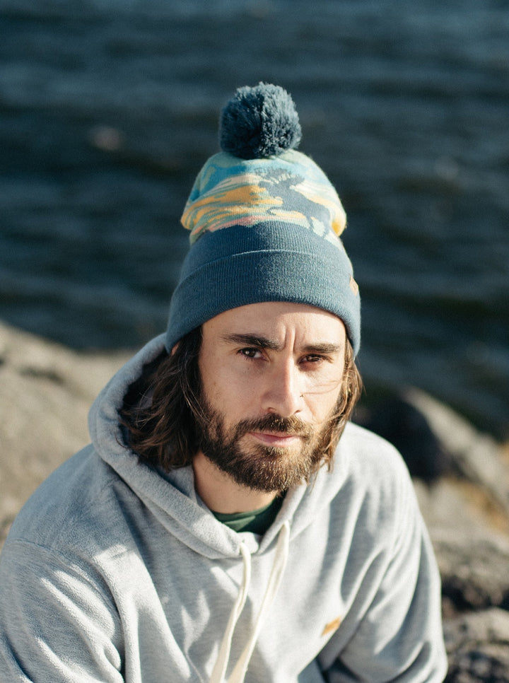 Denali National Park Beanie Winter Knit Hat with Pom Pom Warm Souvenir