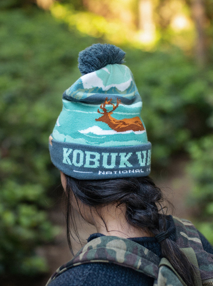 Kobuk Valley National Park Beanie Pom Pom Hat for Hiking Camping Winter