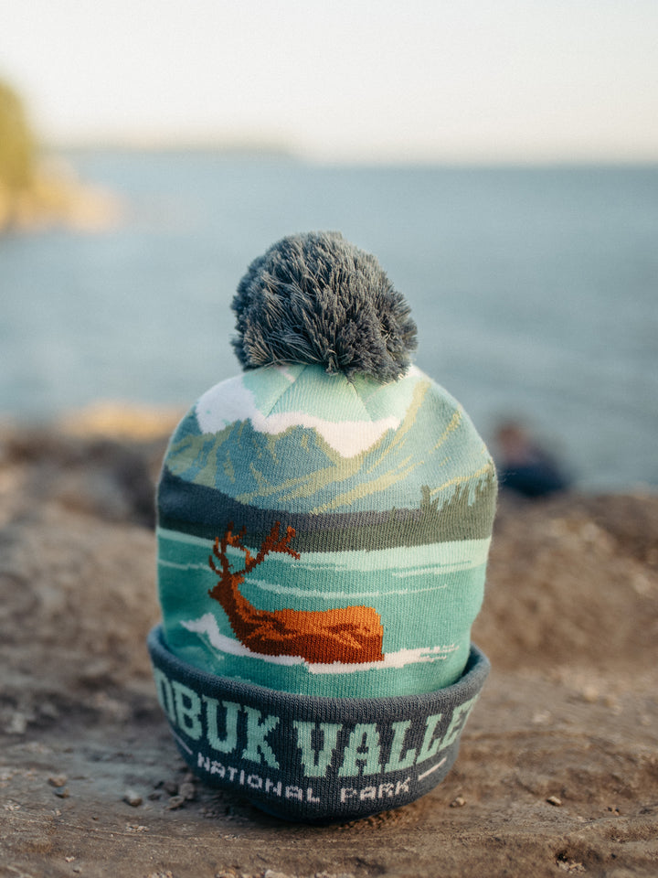 Kobuk Valley National Park Beanie Pom Pom Hat for Hiking Camping Winter