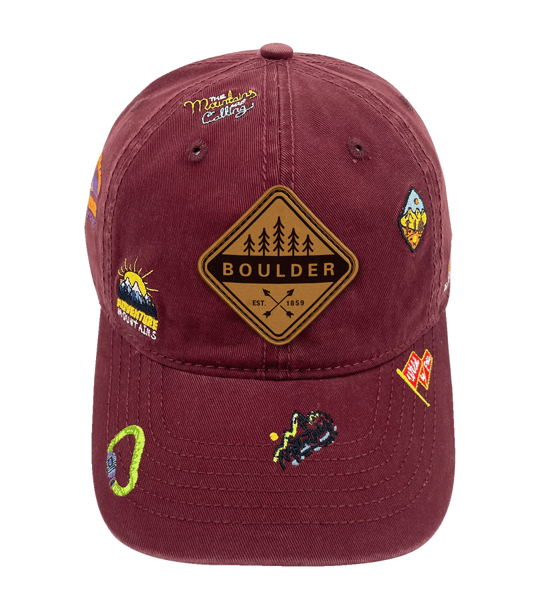 Boulder Mountain Climbing Adventure Baseball Cap