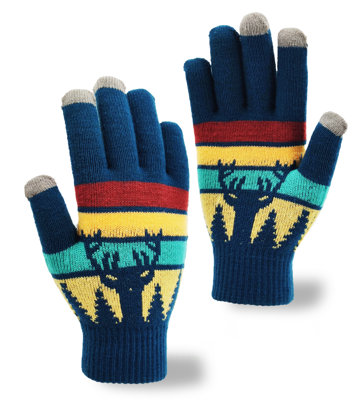 Dawn's Crest Stag Knit Gloves