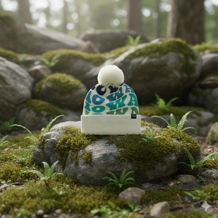 IOWA Colorful Pom Pom Beanie - Warm Knitted Winter Hat