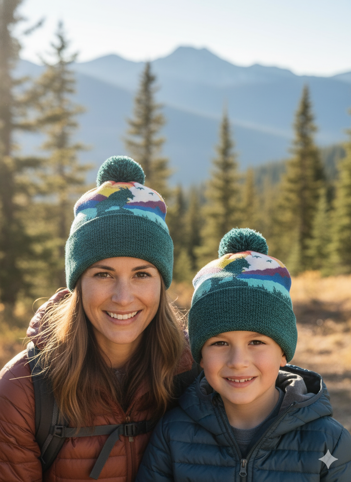 Mountain Goat Kids Beanie Hat – Warm Knit Winter Hat for Little Adventurers
