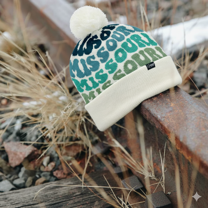 MISSOURI Colorful Pom Pom Beanie - Warm Knitted Winter Hat