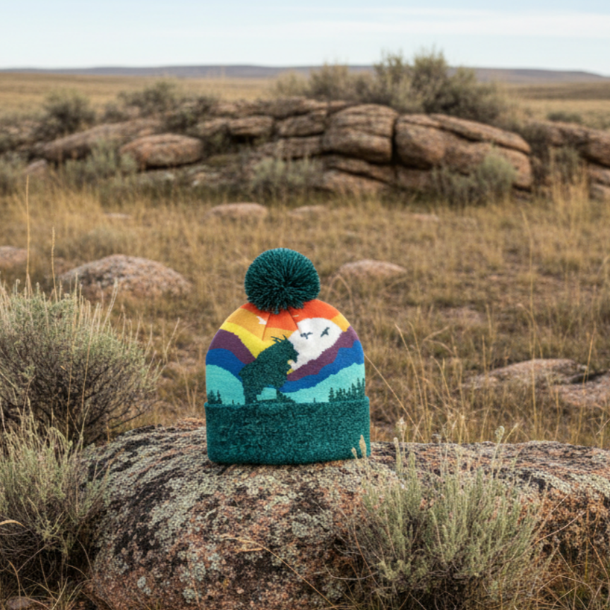 Mountain Goat Kids Beanie Hat – Warm Knit Winter Hat for Little Adventurers