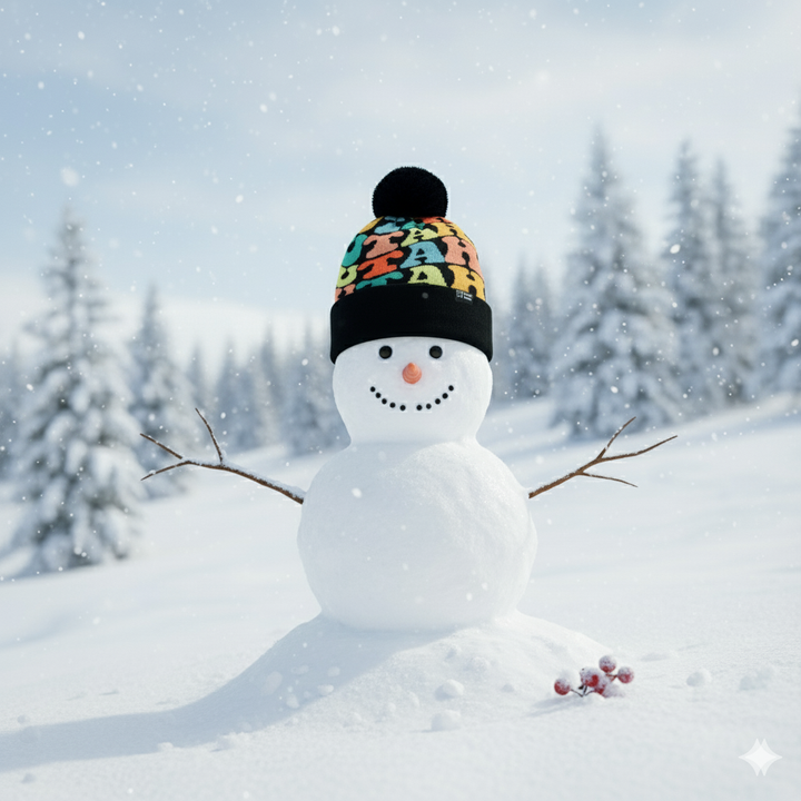 UTAH Colorful Knit Pom Pom Beanie - Retro Winter Warm Hat