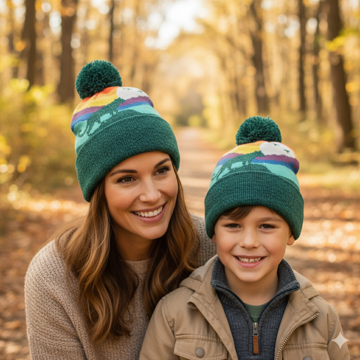 Cheetah Kids Beanie Hat – Colorful Winter Knit Hat for Little Adventurers