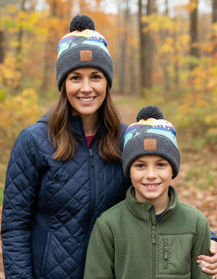Ring-Tailed Lemur Kids Beanie Hat – Colorful Knit Winter Hat for Little Explorers