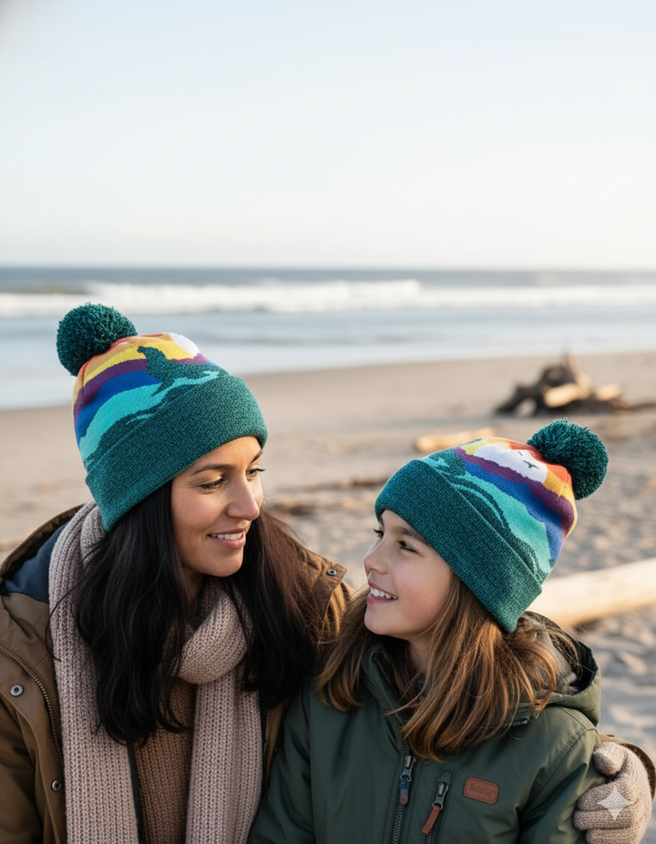Sea Otter Kids Beanie Hat – Warm Winter Knit Hat for Little Nature Explorers