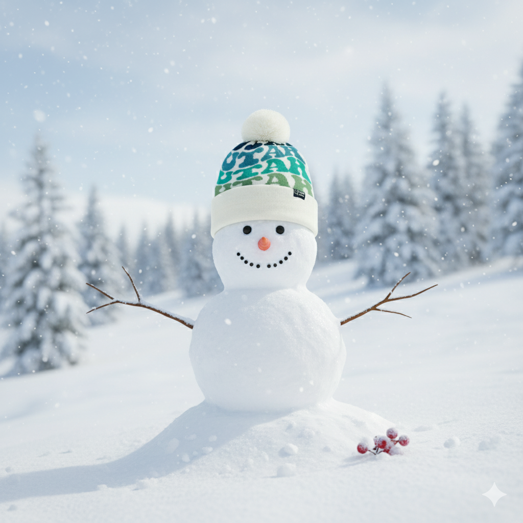 UTAH Colorful Knit Pom Pom Beanie - Retro Winter Warm Hat