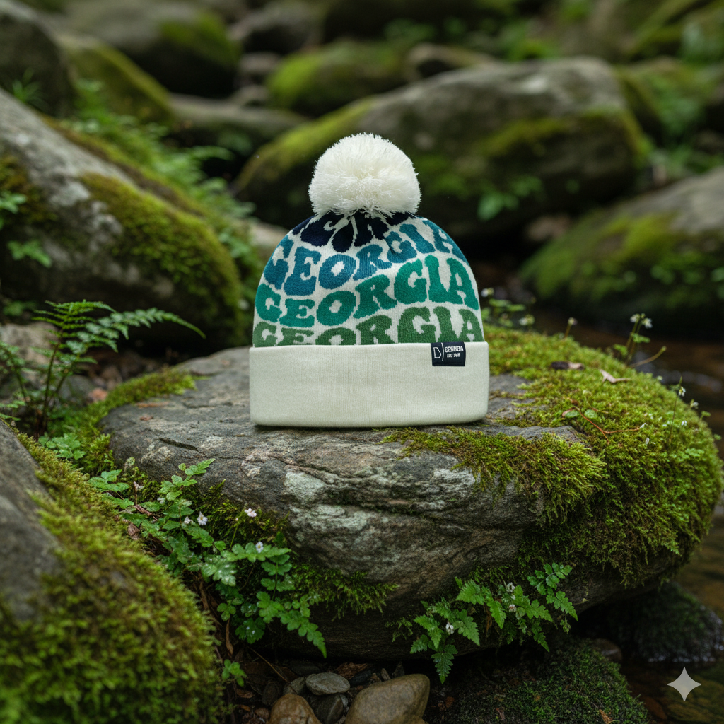 GEORGIA Colorful Pom Pom Beanie - Warm Knitted Winter Hat