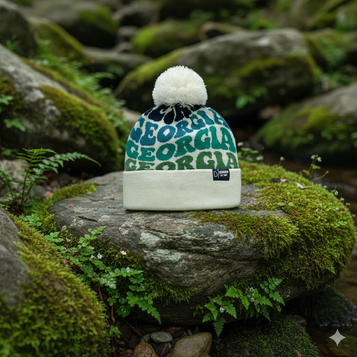 GEORGIA Colorful Pom Pom Beanie - Warm Knitted Winter Hat