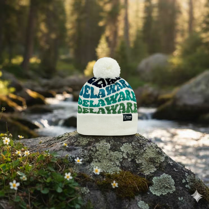 DELAWARE Colorful Pom Pom Beanie - Warm Knitted Winter Hat