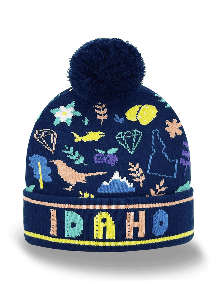 Idaho Landmarks & Wildlife Knit Beanie – Winter Outdoor Hat
