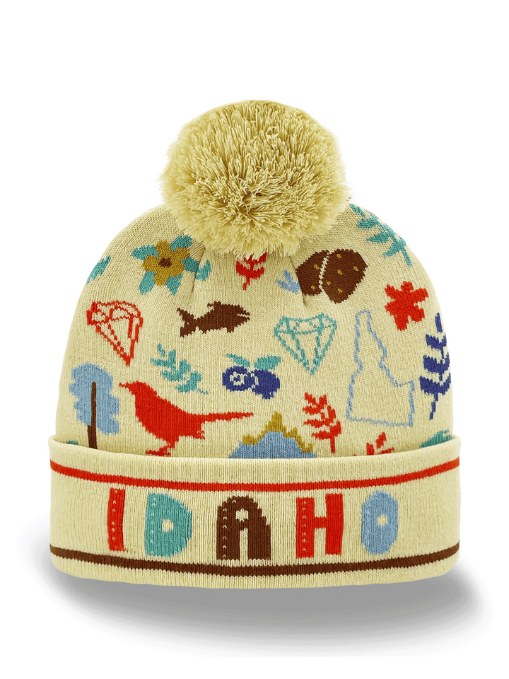 Idaho Landmarks & Wildlife Knit Beanie – Winter Outdoor Hat