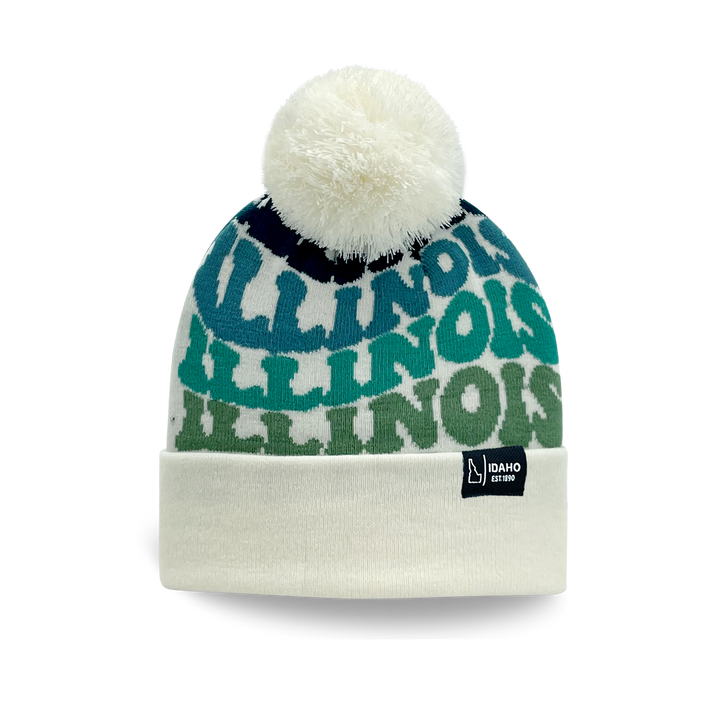 ILLINOIS Colorful Pom Pom Beanie - Warm Knitted Winter Hat