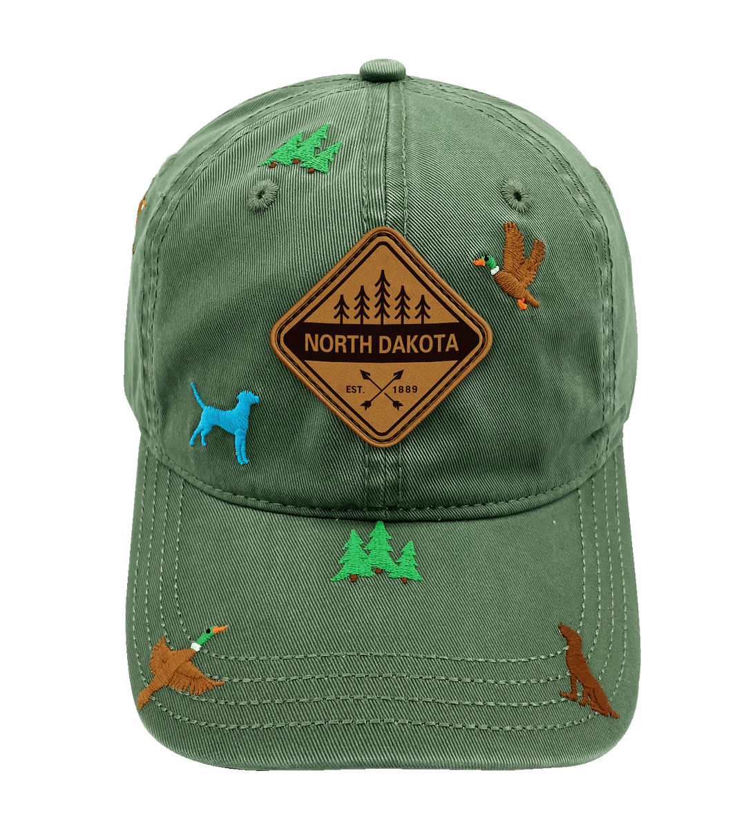 North Dakota Hunting Adventure Baseball Cap