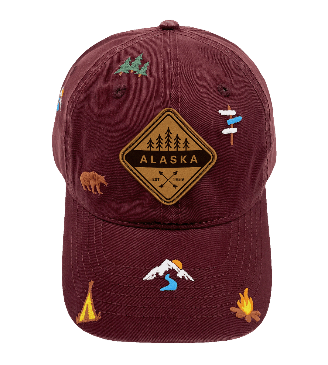 Alaska Wilderness Camping Baseball Cap