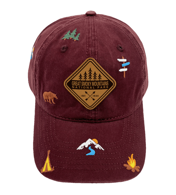 Great Smoky Wilderness Camping Baseball Cap