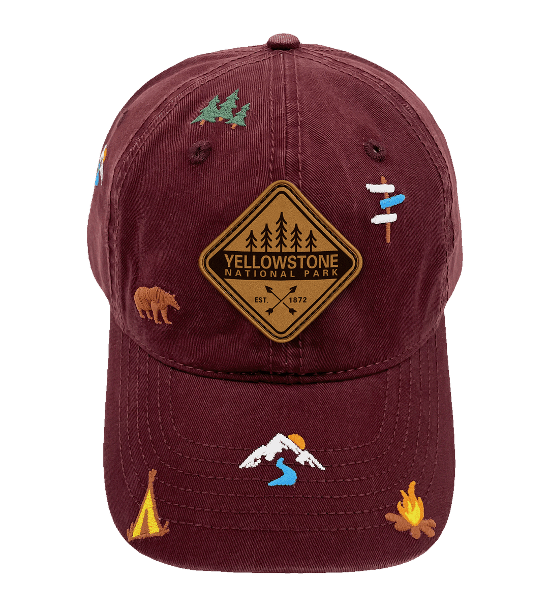Yellowstone Wilderness Camping Baseball Cap