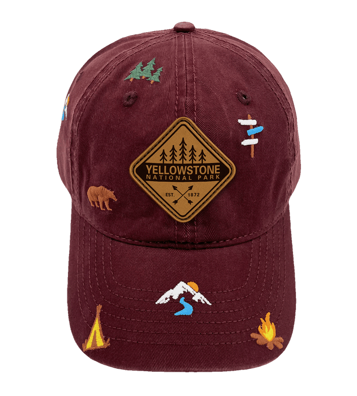 Yellowstone Wilderness Camping Baseball Cap