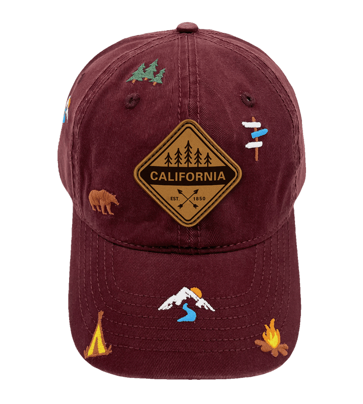 California Wilderness Camping Baseball Cap