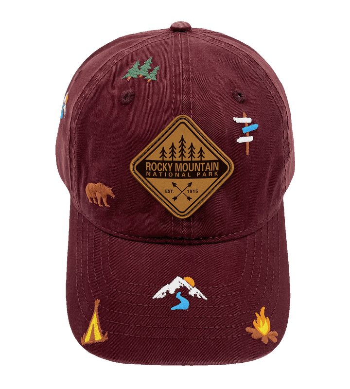 Rocky Mountain Wilderness Camping Baseball Cap