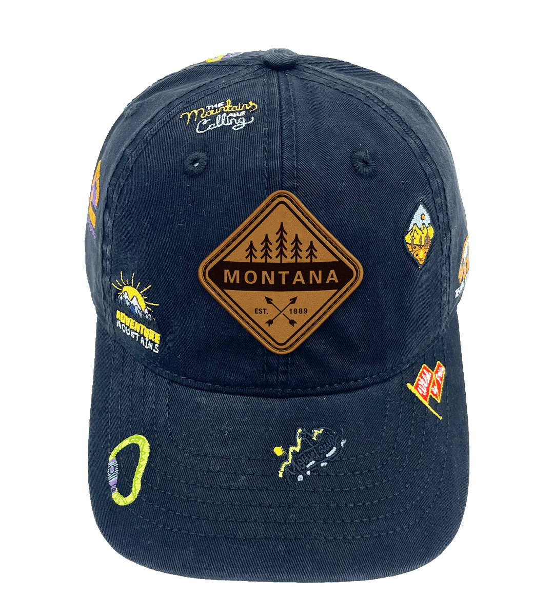 Montana Mountain Climbing Adventure Baseball Cap