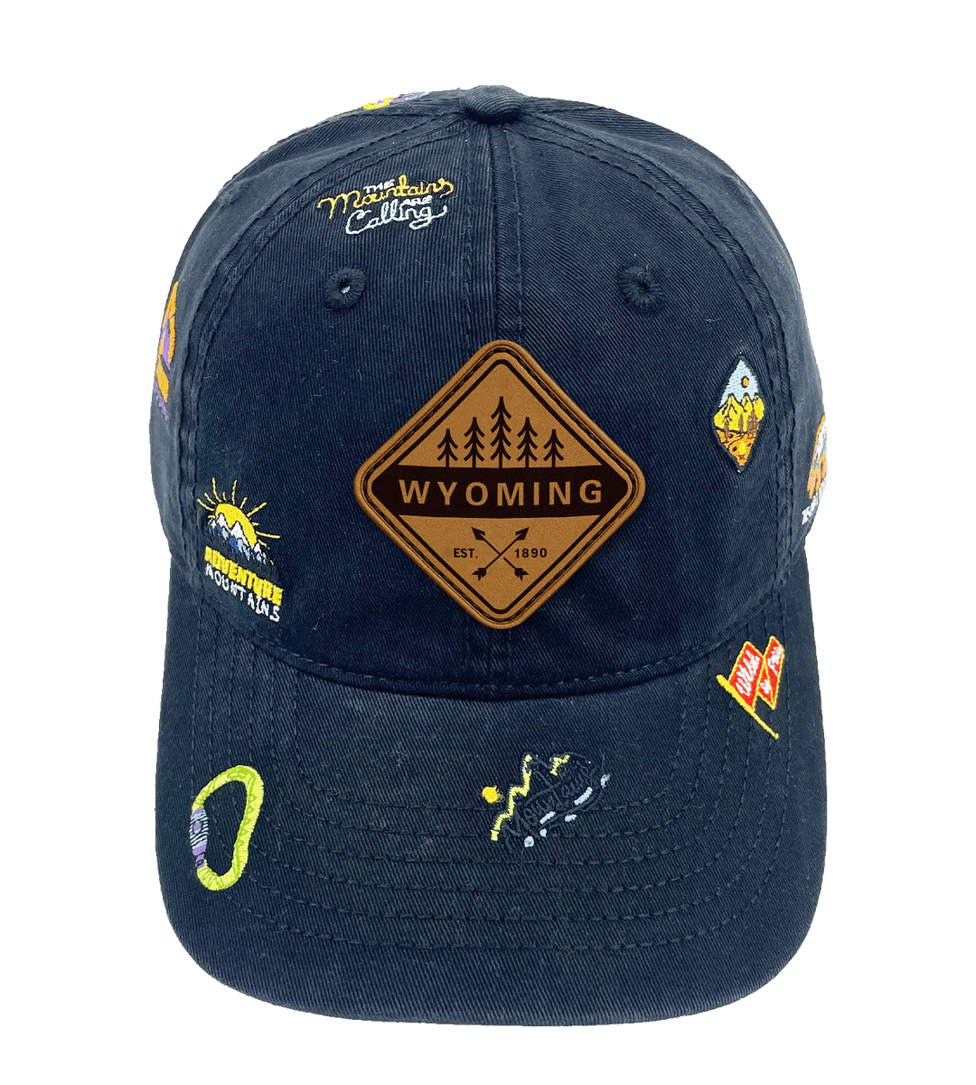 Wyoming Mountain Climbing Adventure Baseball Cap