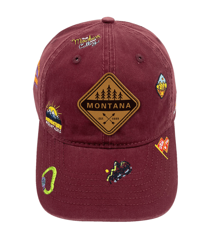 Montana Mountain Climbing Adventure Baseball Cap