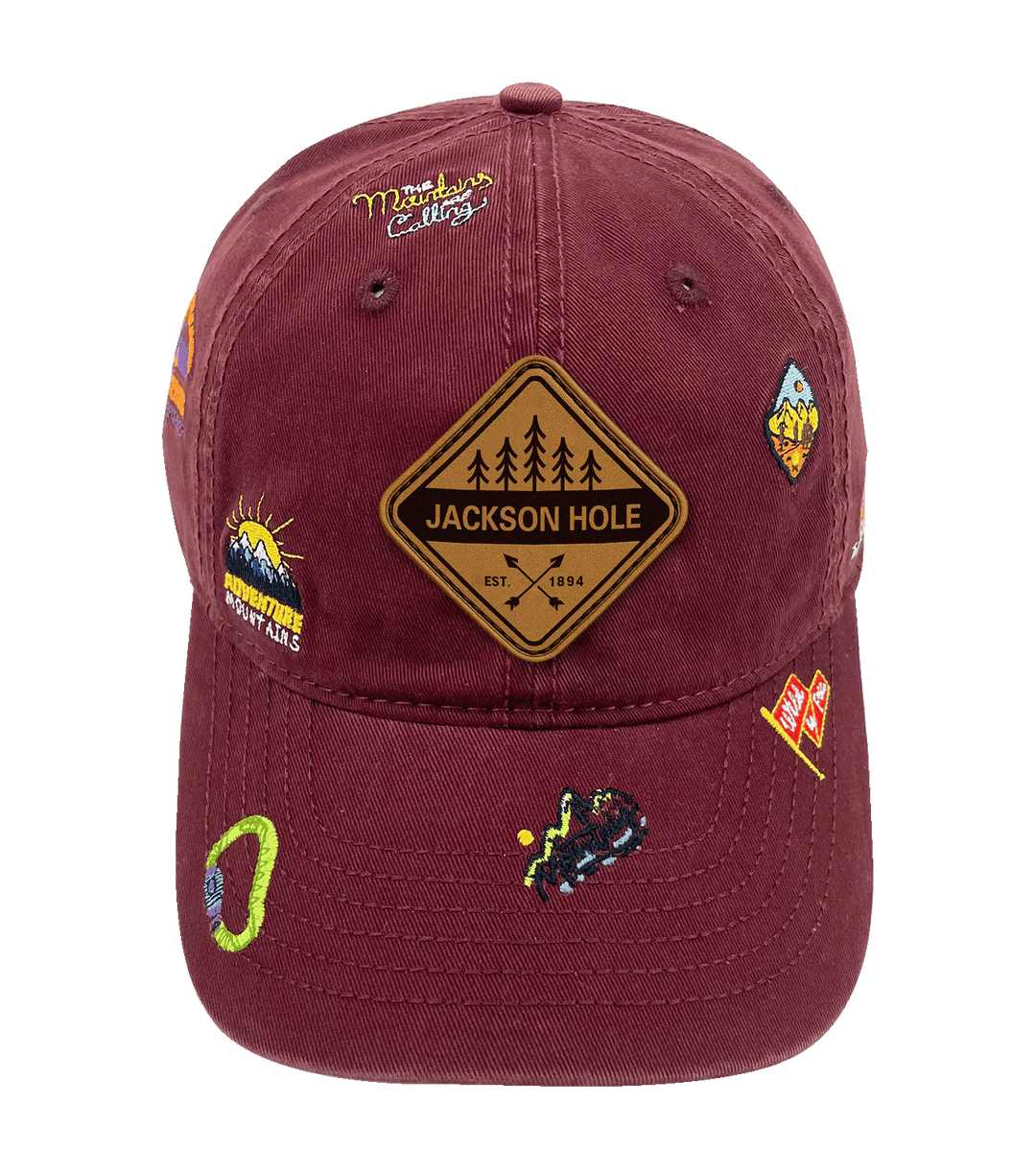 Jackson Hole Mountain Climbing Adventure Baseball Cap